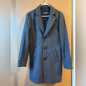 Express Men's Charcoal Top Coat